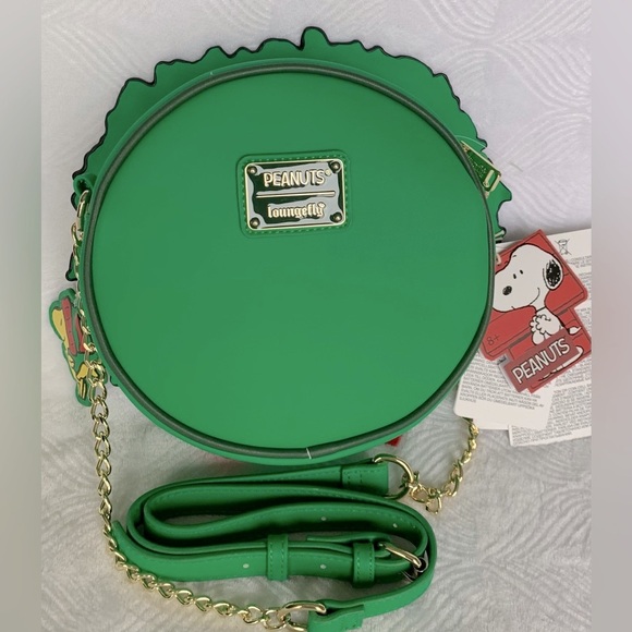 Loungefly Peanuts Snoopy Light-Up Holiday Wreath Crossbody Bag - Picture 4 of 15